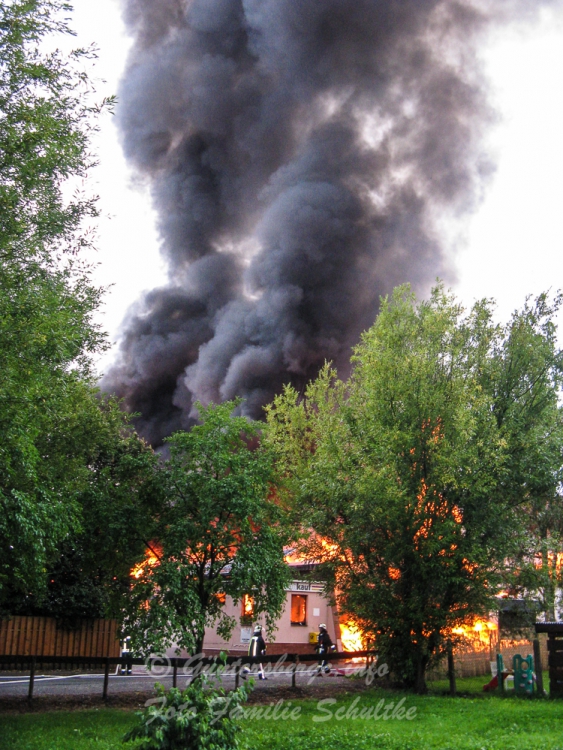 Großbrand des Einkaufsmarktes
